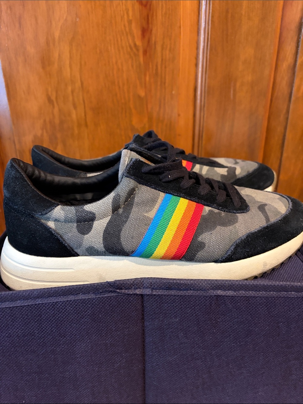 Gola Camo Sneakers with Rainbow Stripes GUC -Sz 7